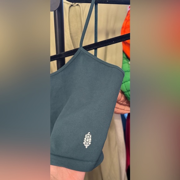 NWT Free People FP Movement Tighten Up Strappy Back Tank - evergreen moss - XS/S - Picture 8 of 9